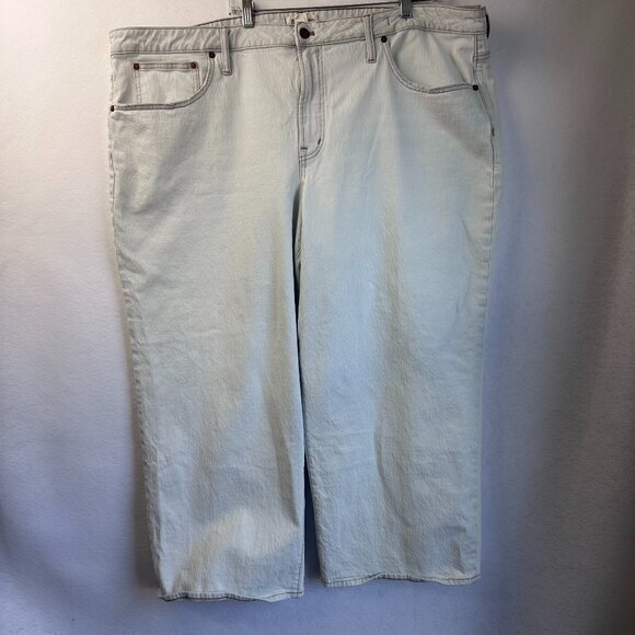 NEW Madewell size 24W Perfect Vintage Wide-Leg Jean Light Wash Casual Coastal - Picture 1 of 5